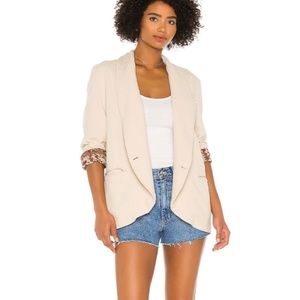 Free People Cream Open-Front Blazer